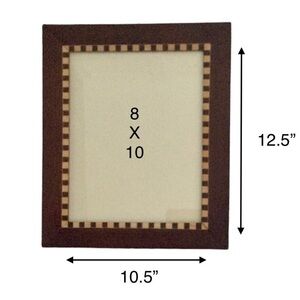 Wooden Picture Frame for 8 x 10 Photo - Wall Floating or Tabletop Brown